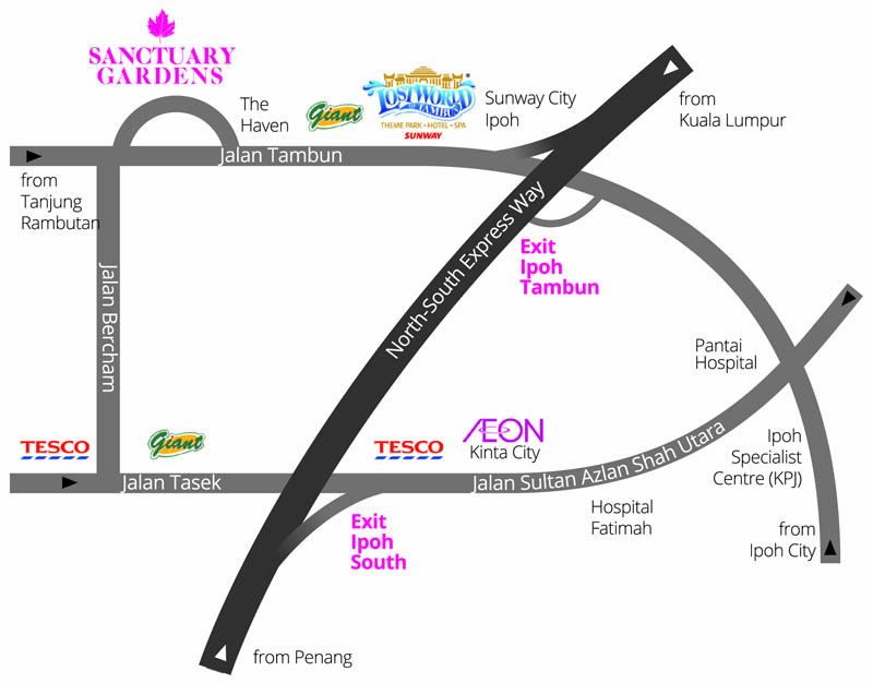 Sanctuary Gardens Map
