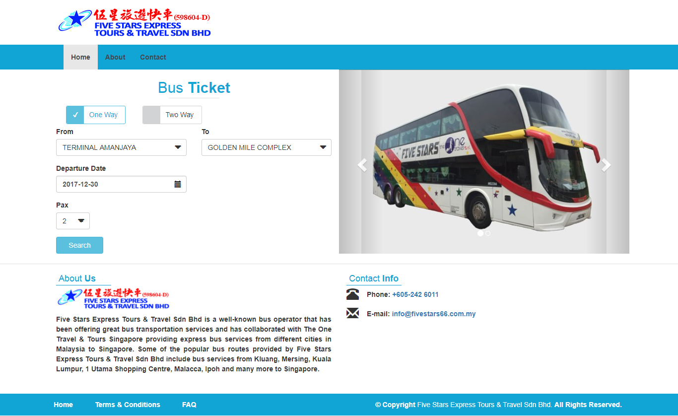 Five Stars Ticketing Portal2