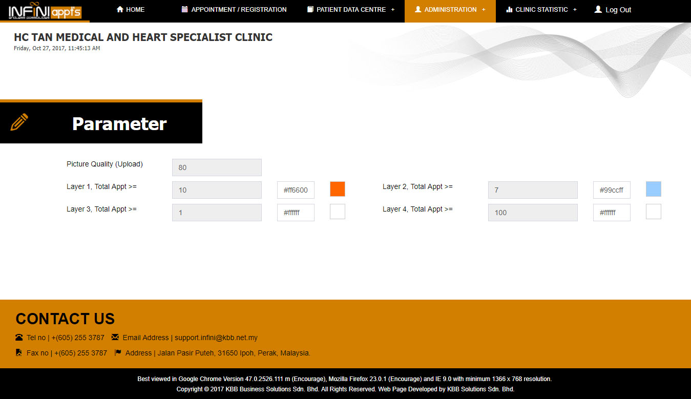 Parameter Page