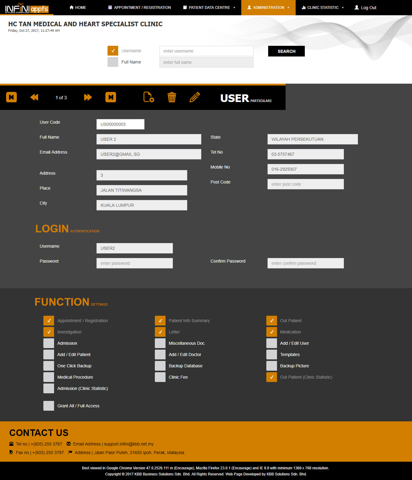 User Management Page