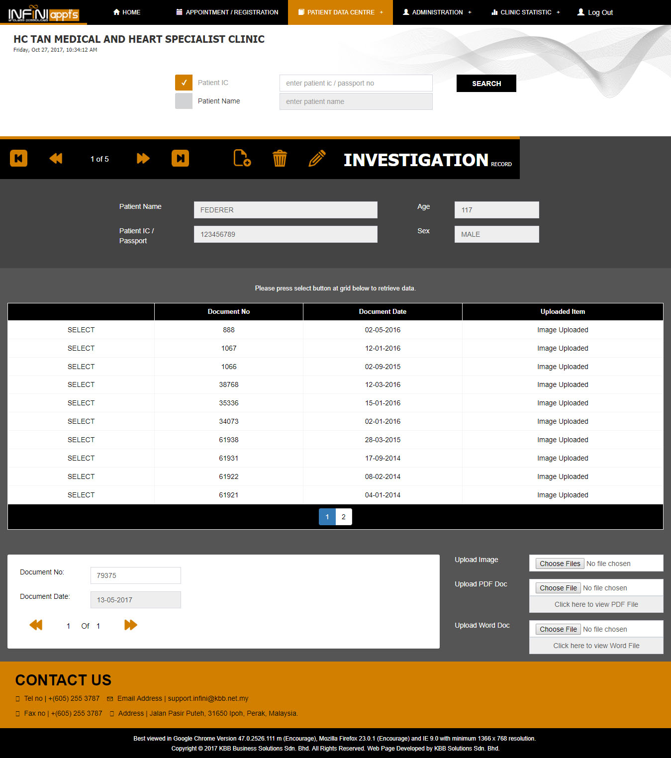 Investigate Page
