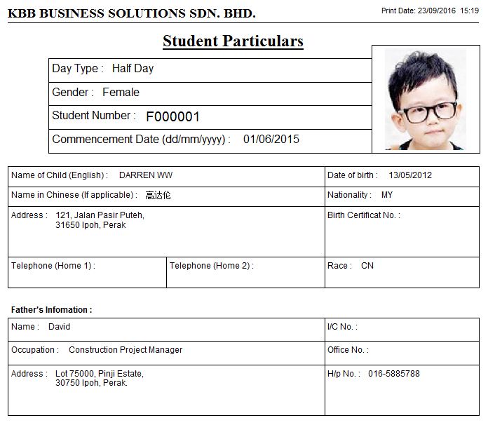 student particular